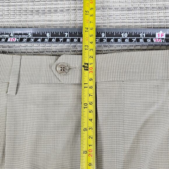 Bachrach Mens 34W Tan Super 100s Wool Italian Made Pleated Pants NEW unaltered - Picture 7 of 15